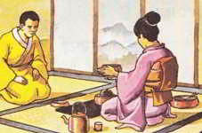 Чаепитие постепенно превратилось у японцев в сложную церемонию
